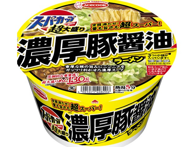 エース 超大盛りスーパー濃厚豚醤油×12