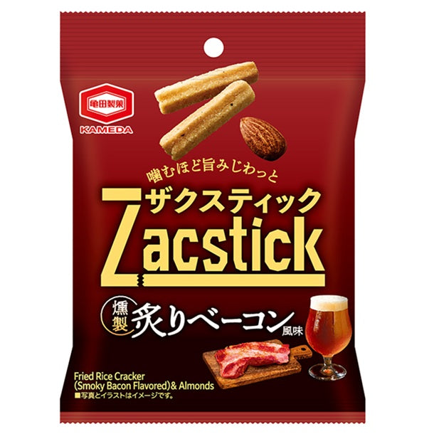 【大特価 数量限定】亀田 32g ザクスティック 燻製炙りベーコン風味×12