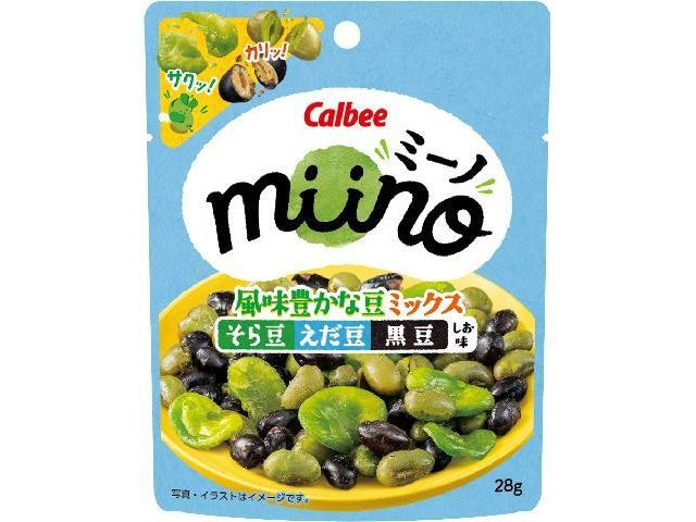 カルビー miinoミックスそら豆えだ豆黒 28g×12