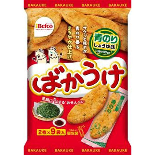 栗山製菓ばかうけ 青のり 2枚x9袋 12入り