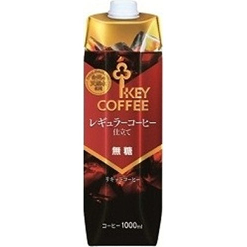 キー 1Lリキッドコーヒー無糖テトラプリズマ×6