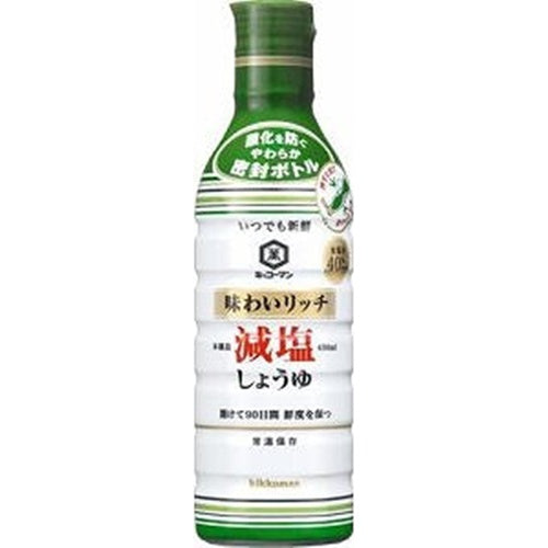 【萬】いつでも新鮮味わいリッチ減塩しょうゆ 450ml×12