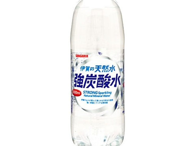 サンガリア 伊賀の天然水 強炭酸水P1000ml×12