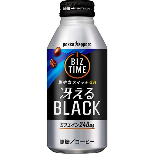 ポッカS ビズタイム 冴えるブラックB缶390g×24