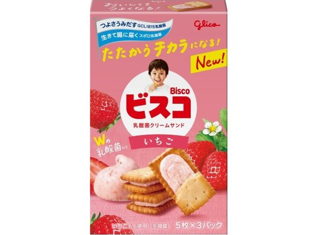 グリコ ビスコ いちご 15枚x10