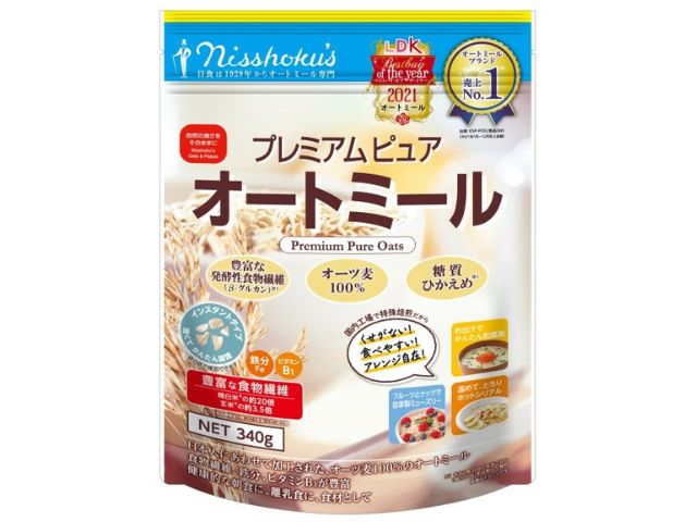 日本食品製造 プレミアムピュアオートミール 340gx4