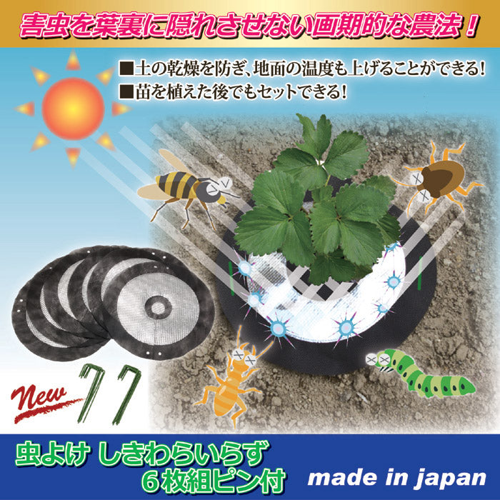 虫よけ しきわらいらず 6枚組ピン付×1