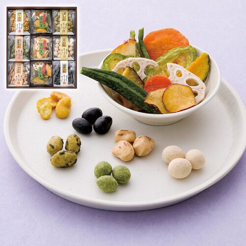 豆徳 九つの彩 IH-9 1204-057 / 常温 送料無料 おかき 豆菓子 ギフト 詰め合わせ セット