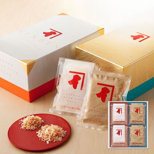 東京・日本橋 「にんべん」 鰹節フレッシュパックゴールド詰合せ (糸削り血合い抜き2.5g×10、ソフト削り血合い抜き2.5g×10) / かつお節 本枯鰹節