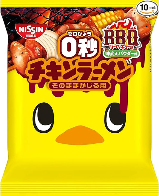 【大特価　賞味期限2026年3月2日】チキンラーメン ０秒チキンラーメン ＢＢＱ味パウダー付 79g×10