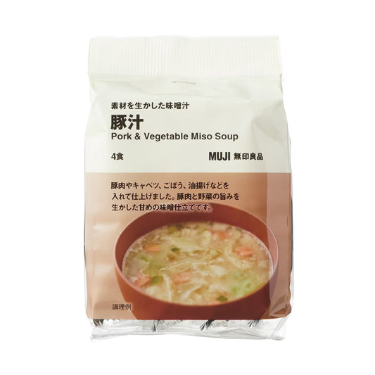 無印良品　素材を生かした味噌汁　豚汁　4食×1