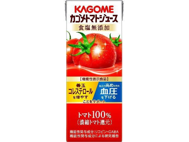 カゴメ　トマトジュース食塩無添加 紙200ml×12