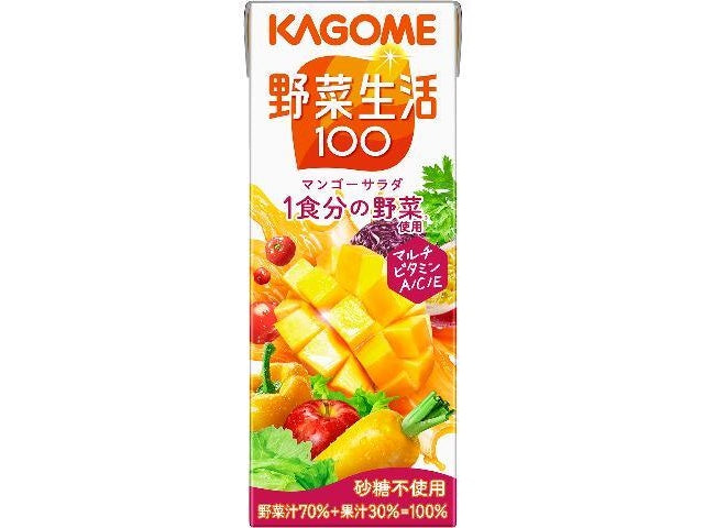 カゴメ　野菜生活マンゴーサラダ　紙２００ｍｌ×12