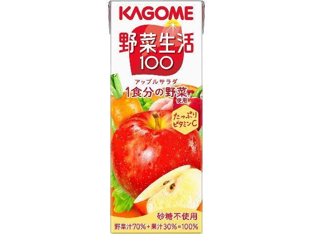 カゴメ　野菜生活　アップルサラダ紙２００ｍｌ×12