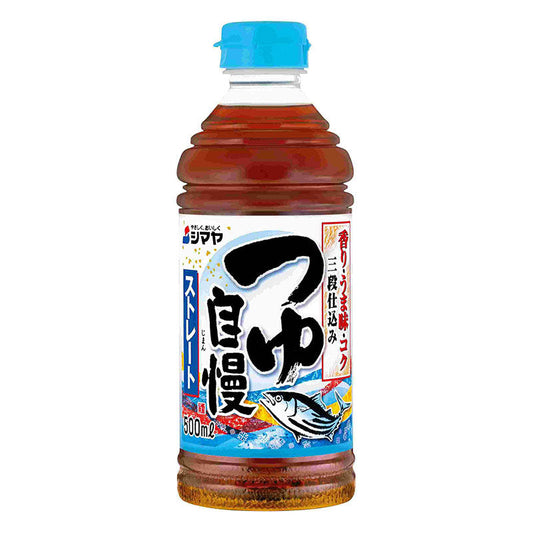 シマヤ　つゆ自慢　ストレート500ml×6
