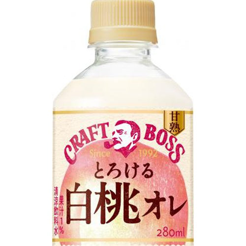 クラフトボス　とろける白桃オレ自販機P280ml×24