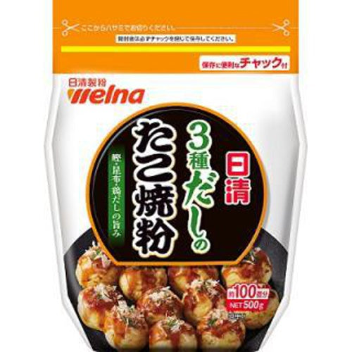 日清　３種だしのたこ焼粉　500g×12