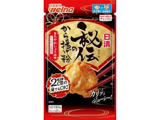 日清　秘伝のから揚げ粉まろやかしょうゆ味×12