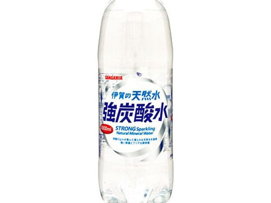 サンガリア　伊賀の天然水　強炭酸水Ｐ１０００ｍｌ×12