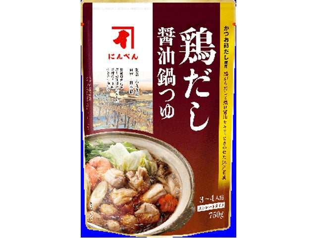 にんべん　鶏だし油鍋つゆ 750g×12