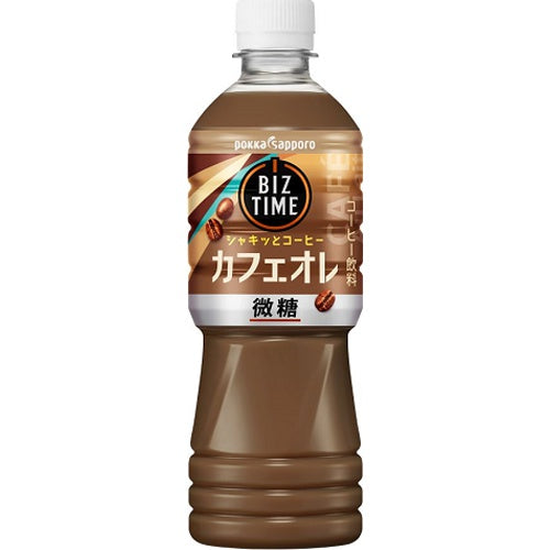 ポッカＳ　ビズタイム　カフェオレP525ml×24