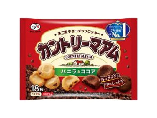 【大特価　数量限定　賞味期限2026年9月】不二家　カントリーマアム（バニラ＆ココア）１８枚×1