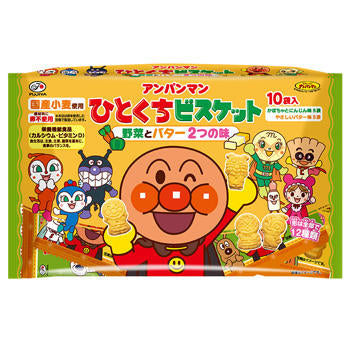 不二家　アンパンマンひとくちビスケット 10P×12