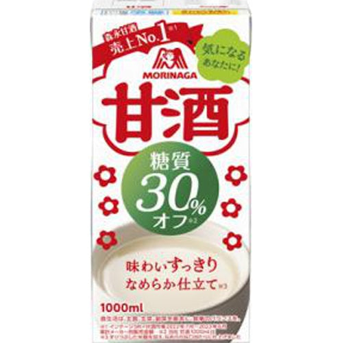 森永　甘酒　糖質３０％オフ1000ml×6