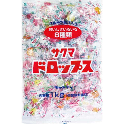 サクマ　袋入りドロップス　１ｋｇ×10