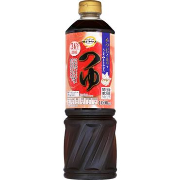 イオン　ベストプライス　かつおと昆布でうまみをきかせたつゆ【3倍濃縮】 1000ml　トップバリュ　