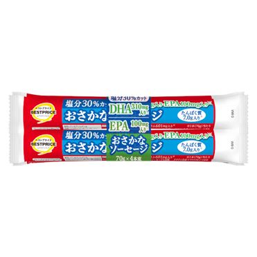 イオン　ベストプライス　おさかなソーセージ 280g（70g×4）　トップバリュ　