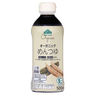 イオン　オーガニック　めんつゆ 500ml　トップバリュ　グリーンアイ オーガニック