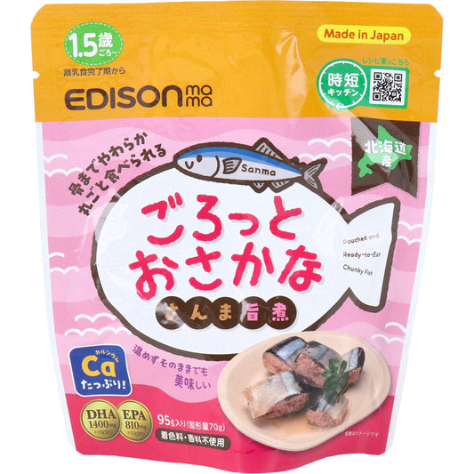 エジソンママ ごろっとおさかな さんま旨煮 95g×24