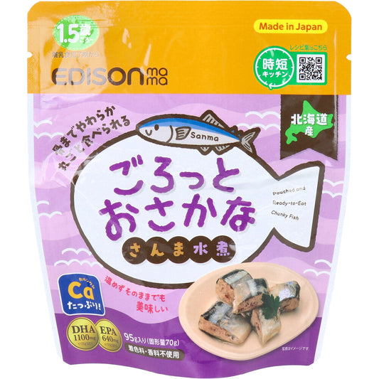 エジソンママ ごろっとおさかな さんま水煮 95g×24