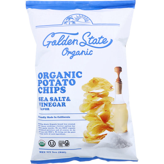 Golden State Organic オーガニックポテトチップス シーソルト＆ビネガー 85g×15