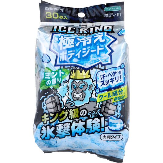 アイスノン ICE KING(アイスキング) 極冷えボディシート 大判タイプ ミントの香り 30枚入×30