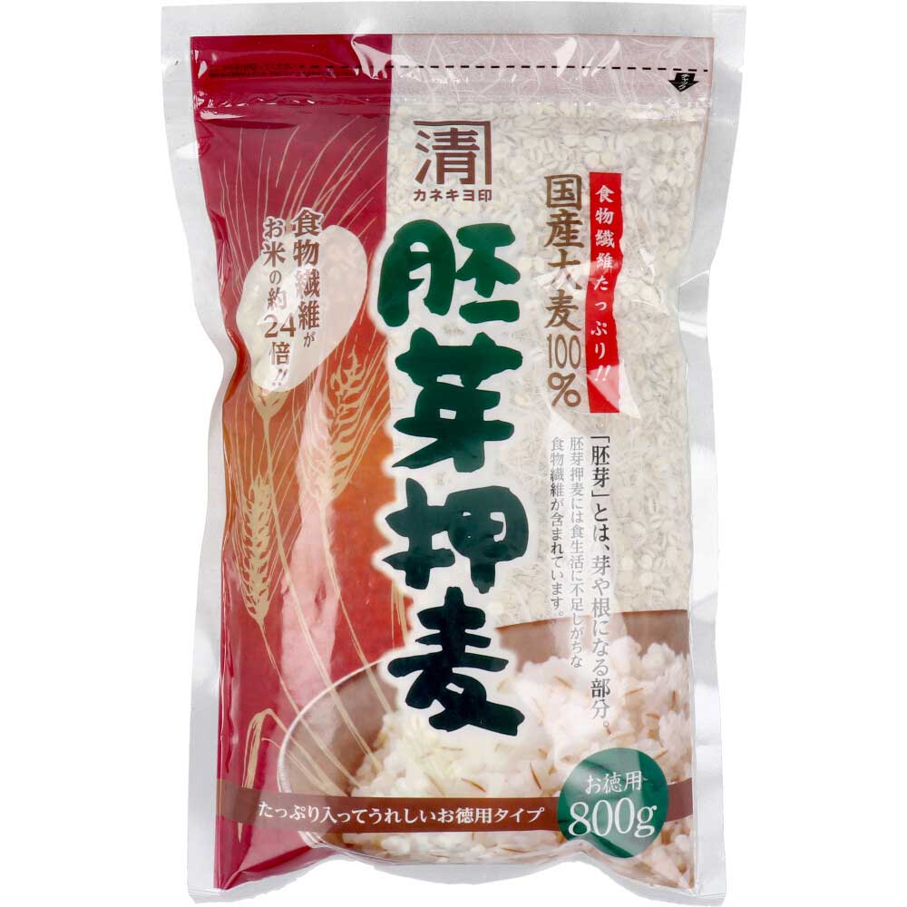 カネキヨ印 国産大麦100％ 胚芽押麦 お徳用 800g×24