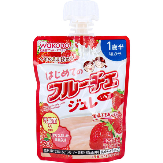 和光堂 プレキッズフード はじめてのフルーチェジュレ いちご 70g×24
