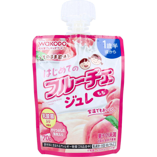 和光堂 プレキッズフード はじめてのフルーチェジュレ もも 70g×24