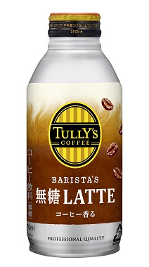 伊藤園　TULLY’S COFFEE BARISTA’S 無糖LATTE ボトル缶 370ml×24