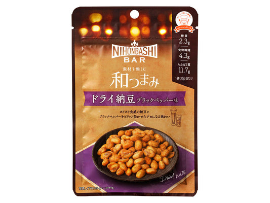 NihonbashiBar 和つまみ ドライ納豆ブラックペッパー味 30gx12