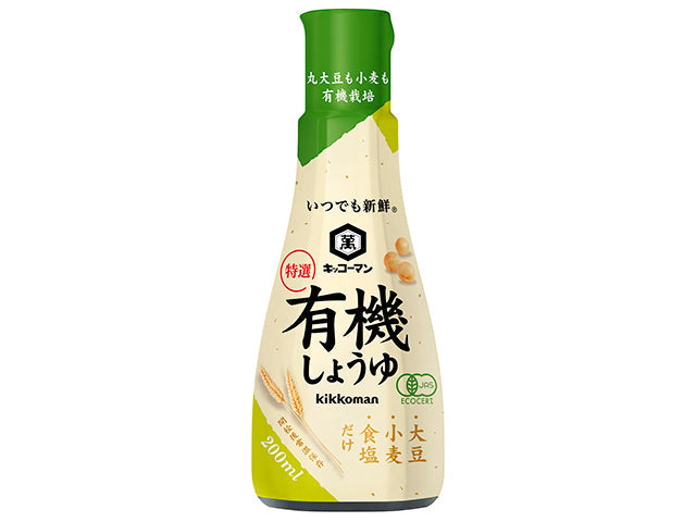 キッコーマン いつでも新鮮特選有機しょうゆ 200ml x12