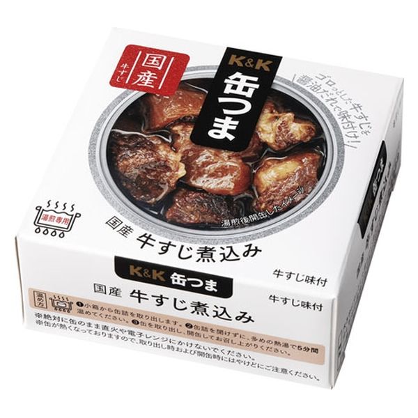 K&K 缶つま 国産牛すじ煮込み 75gx 6