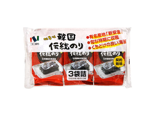ニコニコのり 韓国伝統のり 3袋x10