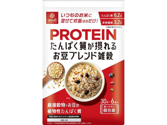 はくばく たんぱく質が摂れるお豆ブレンド雑穀 30gX6x6
