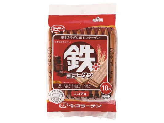 ハマダコンフェクト 鉄プラス コラーゲンウエハース 10枚x20