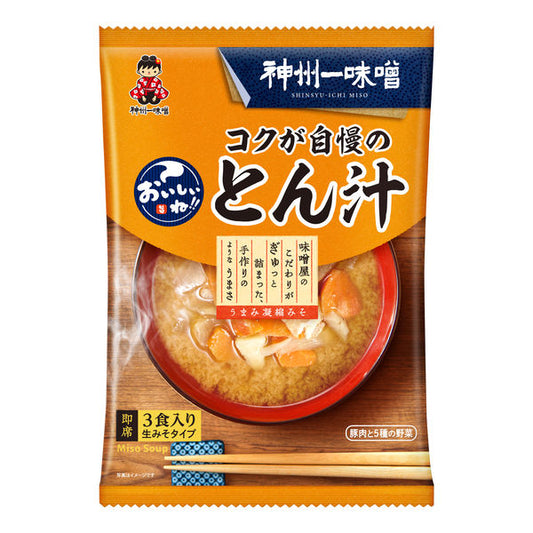 神州一味噌 おいしいねコクが自慢のとん汁 3食x12
