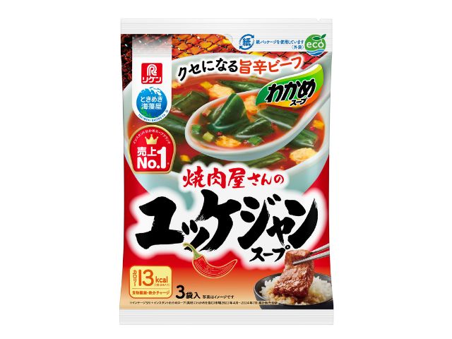 理研 わかめスープ ユッケジャンスープ 3袋 x10
