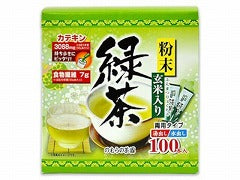 のむらの茶園 粉末玄米入り緑茶 スティックタイプ 100本x10