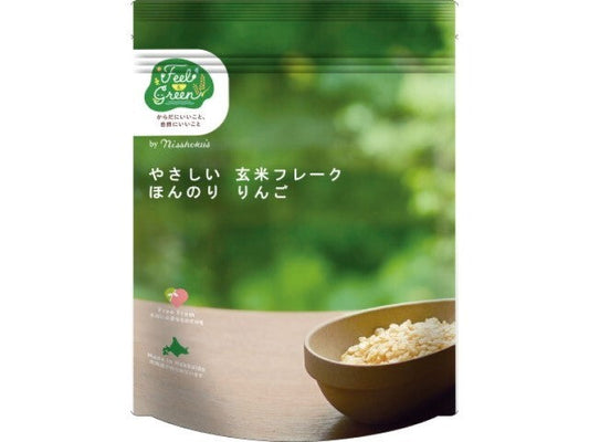 日本食品製造 Feel＆Green 玄米フレーク ほんのりリンゴ 120g x4
